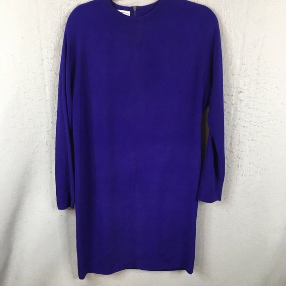 Vintage Silk Dress Womens 4 Purple Career Event Occasion Wedding Cocktail Formal - Picture 1 of 16